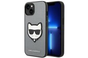 Mobiel - Covers & Cases - Karl Lagerfeld Saffiano Choupette Head Patch case for iPhone 14 Plus - silver - 3666339077006