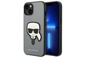 Mobiel - Covers & Cases - Karl Lagerfeld Saffiano Karl's Head Patch case for iPhone 14 Plus - silver - 3666339077082