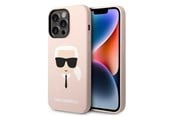 Mobiel - Covers & Cases - Karl Lagerfeld KLHMP14LSLKHLP iPhone 14 Pro 6.1 "hardcase light pink / light pink Silicone Karl`s Head Magsafe - 3666339078058
