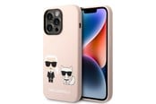Mobiel - Covers & Cases - Karl Lagerfeld KLHMP14XSSKCI iPhone 14 Pro Max 6.7" hardcase light pink/light pink Silicone Karl & Choupette Magsafe - 3666339078140