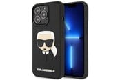 Mobiel - Covers & Cases - Karl Lagerfeld KLHCP14LKH3DBK iPhone 14 Pro 6.1 "black / black hardcase 3D Rubber Karl`s Head - 3666339086466