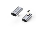 USB-kabel - Tech-Protect Ultraboost AA03 USB-C Angle Adapter - Grey - 5906302367986