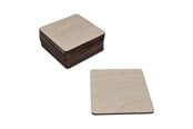 Houten speelgoed - Playwood Plywood Square Coasters 12 pieces - SL091