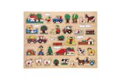 Puzzels - Playwood Wooden Knob Puzzle Farm Extra Large - 32 pcs. Hout - RS194A