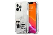 Mobiel - Covers & Cases - Karl Lagerfeld Liquid Glitter Karl&Choupette case for iPhone 13 Pro Max 6.7" - silver - 3666339027360