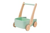 Speelgoed voor baby's - Playwood Green Wooden Push Cart - PW2095