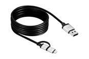 USB-kabel - Just Mobile JustMobile AluCable Duo USB cable 1.5m - DC-169
