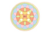 Puzzels - Classic World Wooden Mandala Puzzle Flower Hout - 20261