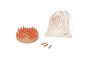 Bordspellen, Kaartspellen & Dobbelspellen - Goki Wooden Solitaire Game in Cotton Storage Bag - 56293