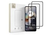 Mobiel - Beschermend glas - Tech-Protect Glass Fit+ 2-pack Tempered Glass for Motorola Moto G56 5G - Black - 5906302368969