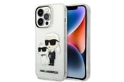 Mobiel - Covers & Cases - Karl Lagerfeld Glitter Karl&Choupette case for iPhone 14 Pro - transparent - 3666339087265