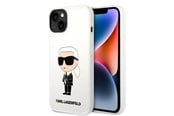 Mobiel - Covers & Cases - Karl Lagerfeld KLHCP14MSNIKBCH iPhone 14 Plus 6.7" hardcase white/white Silicone Ikonik - 3666339086619