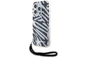 Mobiel - Covers & Cases - Karl Lagerfeld IML Zebra Pattern & Cord case for iPhone 15 Pro - black - 3666339287283