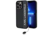 Mobiel - Covers & Cases - Karl Lagerfeld Saffiano Rhinestones & Charm case for iPhone 15 Pro - black - 3666339257989