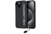 Mobiel - Covers & Cases - Karl Lagerfeld Saffiano Rhinestones & Charm case for iPhone 15 / 14 / 13 - black - 3666339257965