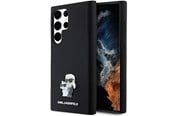Mobiel - Covers & Cases - Karl Lagerfeld Silicone Karl&Choupette Metal Pin case for Samsung Galaxy S24 Ultra - black - 3666339259167