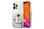 Mobiel - Covers & Cases - Karl Lagerfeld Liquid Glitter Choupette Fun case for iPhone 13 Pro Max 6.7" - silver - 3666339029005
