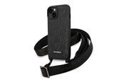 Mobiel - Covers & Cases - Karl Lagerfeld Monogram Plaque Logo Strap Case for iPhone 14 / 15 / 13 6.1" - Black - 3666339093235