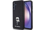 Mobiel - Covers & Cases - Karl Lagerfeld Fixed Glitter Ikonik Logo Metal Pin case for Samsung Galaxy A55 - black - 3666339259495
