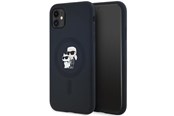 Mobiel - Covers & Cases - Karl Lagerfeld Silicone Karl&Choupette MagSafe case for iPhone 11 / Xr - black - 3666339253943