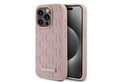 Mobiel - Covers & Cases - Karl Lagerfeld Leather Monogram Metal Logo case for iPhone 15 Pro Max - pink - 3666339253936
