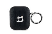 Mobiel - Overige accessoires - Karl Lagerfeld Monogram Choupette Head case for AirPods 1 / 2 - black - 3666339283599