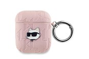 Mobiel - Overige accessoires - Karl Lagerfeld Monogram Choupette Head case for AirPods 1 / 2 - pink - 3666339283711