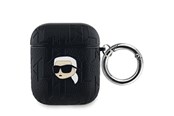 Mobiel - Overige accessoires - Karl Lagerfeld Monogram Karl Head case for AirPods 1 / 2 - black - 3666339283636