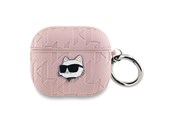 Mobiel - Overige accessoires - Karl Lagerfeld Monogram Choupette Head case for AirPods 3 - pink - 3666339283735
