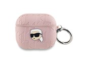 Mobiel - Overige accessoires - Karl Lagerfeld Monogram Karl Head case for AirPods 3 - pink - 3666339283773