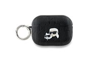 Mobiel - Overige accessoires - Karl Lagerfeld Monogram Karl & Choupette Head Case for AirPods Pro 2 - Black - 3666339283582
