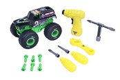 Speelgoedauto - Monster Jam Mechanix 1:18 Build N ReBuild Grave D - 5004584