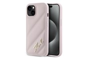 Mobiel - Covers & Cases - Karl Lagerfeld Diagonal Quilted Script case for iPhone 14 / 15 / 13 - pink - 3666339252465