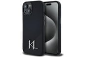Mobiel - Covers & Cases - Karl Lagerfeld Silicone Shadow Metal Initial MagSafe Case for iPhone 15 Black - 3666339252922