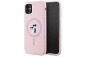 Mobiel - Covers & Cases - Karl Lagerfeld Silicone Karl&Choupette MagSafe iPhone 11 Case - Pink - 3666339254360