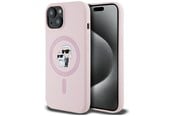 Mobiel - Covers & Cases - Karl Lagerfeld Silicone Karl&Choupette MagSafe iPhone 15 Case - Pink - 3666339254469
