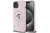 Mobiel - Covers & Cases - Karl Lagerfeld Silicone Karl&Choupette MagSafe iPhone 15 Plus Case - Pink - 3666339254476