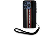 Mobiel - Covers & Cases - Karl Lagerfeld Saffiano Athleisure Stripes Cord iPhone 15 Pro Case - Red - 3666339254629