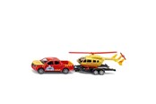 Speelgoedauto - SIKU 1:50 Nissan Navara With Helicopter - 2570