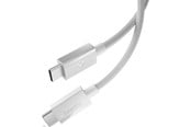 USB-kabel - Spigen Essential USB-C to USB-C 60W Fabric Cable - 1.5m - White - ACA10416
