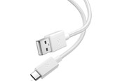 USB-kabel - Spigen Essential USB-A to USB-C 60W Fabric Cable - 1.5m - White - ACA10413