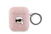 Mobiel - Overige accessoires - Karl Lagerfeld Monogram Karl Head case for AirPods 1 / 2 - pink - 3666339283759
