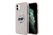 Mobiel - Covers & Cases - Karl Lagerfeld IML Choupette Head & Monogram case for iPhone 11 / Xr - pink - 3666339286040