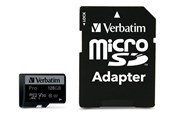 Geheugenkaart - Verbatim Pro U3 microSD/SD - 90MB/s - 128GB - 47044