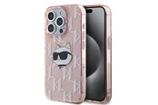 Mobiel - Covers & Cases - Karl Lagerfeld IML Choupette Head & Monogram case for iPhone 15 Pro - pink - 3666339286163