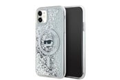 Mobiel - Covers & Cases - Karl Lagerfeld Liquid Glitter Choupette Head MagSafe Case for iPhone 11 / Xr - Transparent - 3666339285623