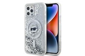 Mobiel - Covers & Cases - Karl Lagerfeld Liquid Glitter Choupette Head MagSafe Case for iPhone 12 / 12 Pro - Transparent - 3666339285630