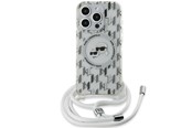 Mobiel - Covers & Cases - Karl Lagerfeld IML Crossbody Monogram Karl & Choupette Head MagSafe Case for iPhone 15 Pro - Transparent - 3666339286866