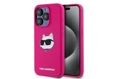 Mobiel - Covers & Cases - Karl Lagerfeld Silicone Choupette Head MagSafe case for iPhone 15 Pro - pink - 3666339257422