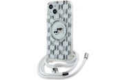 Mobiel - Covers & Cases - Karl Lagerfeld IML Crossbody Monogram Karl & Choupette Head MagSafe Case for iPhone 15 / 14 / 13 - Transparent - 3666339286842